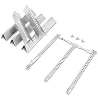 7636 Flavorizer Bar mit 69787 Edelstahl Brenner für Weber Spirit E-310 S-310 E-320 S-320 mit vorderen Brennerknöpfen (2013-2017), 7636 Edelstahl Flavorizer Bars und 69787 Brennerrohre Set für Spirit I