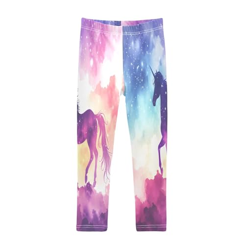 Toddler Girls Leggings Printed Yoga Pants Leggings Unicorn Standing Rainbow for Kids