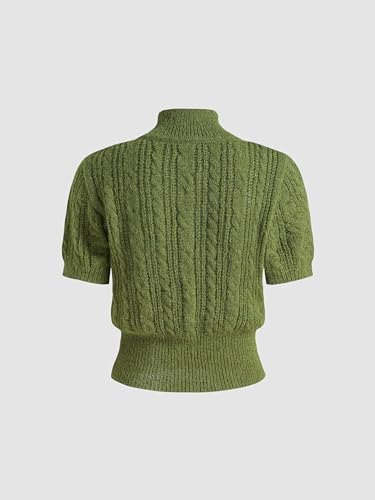 CIDER Wool-Blend Texture High Neck Sweater2