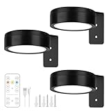 Fiotha 3 Stück Bilderleuchte Kabellos, Bildbeleuchtung Kabellos mit Fernbedienung, LED Wiederaufladbar Malerei Lichts,Bilderrahmen Licht Ohne Bohren, Bild Licht 3 Lichtfarben, Picture Lights for Wall
