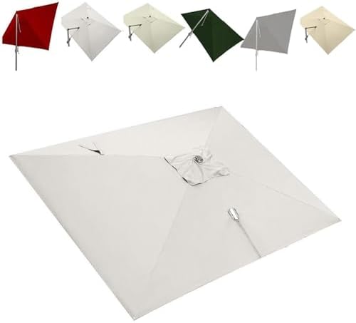 Replacement Canopy for Cantilever Patio Umbrella - UV Protective Fabric, 8'x8', 10'x10', 12'x10' Offset Parasol Cloth, Burgundy, Durable Outdoor Cover, Perfect for Garden & Patio