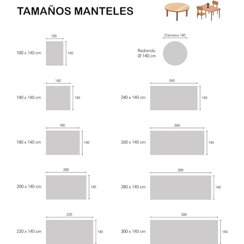 ECOMMERC3 Wachstuch, rechteckig, Größe 200 x 140 cm, Stil, Haltbarkeit und einfache Reinigung für Ihren Tisch – Wachstuch-Tischdecke, schmutzabweisend und wasserdicht, Einfarbig