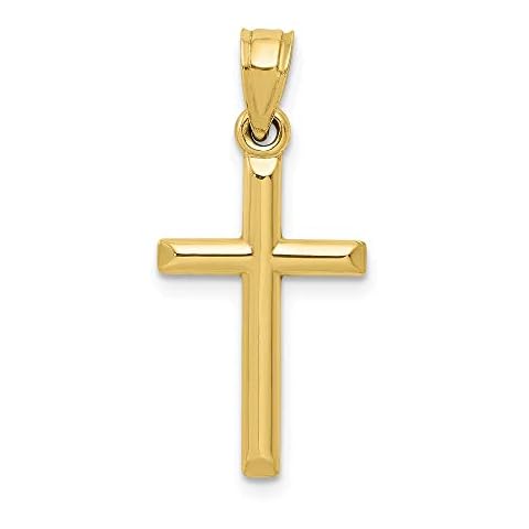 Sonia Jewels 10k Yellow Gold Cross Pendant Charm Cover