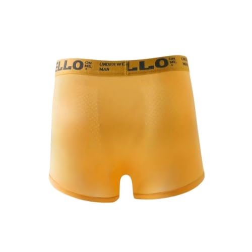 Men's Mesh Ice Silk Underwear Box Briefs Breathable Underwear Trunks Underpanties Multipacks2