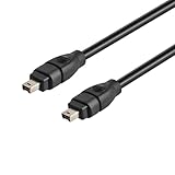 Herfair Firewire Cable IEEE 1394 4Pin to 4Pin Wire Firewire 400 Cable for DV Camera Camcorder (6ft, Firewire 400 4Pin to 4Pin)