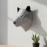 MODLD ‘The Howler’ – 3D Printed Geometric Wolf Head Wall Sculpture | Modern Faux Taxidermy Animal Living Room Decor, Bedroom Decor, Office | Unique Gift Idea | Wall Art for Living Room