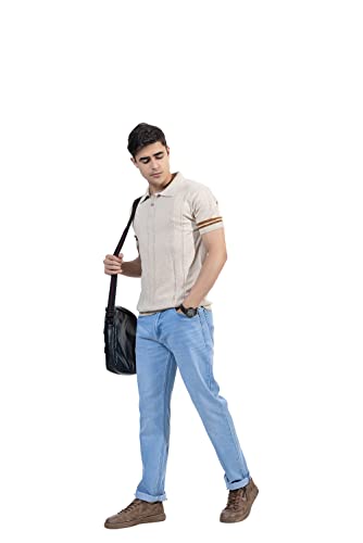 Armisto Men's 100% Cotton Fancy Party Polo T-Shirt/Neutral Colour