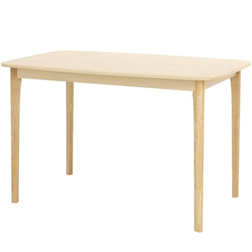 Mesa de comedor rectangular de madera de 120 x 70 x 77 cm con patas de madera de goma, almohadillas antideslizantes, mesa de cocina de 4 plazas para comedor, sala de estar, apartamento, oficina,