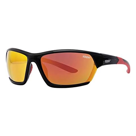 Zippo Men's Black/Orange Sports Sunglasses Cover