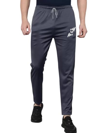 eystone Track Pants for Men || Activewear Pants || Men’s Joggers Polyester with 2 Side Zipper Pockets Casual Trousers Stretchable (Sports | Gym | Yoga) (M Logo) (Pack of 1)-picture-10