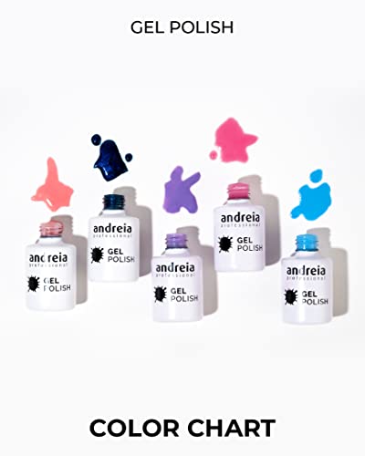 Andreia Semi-Permanent Nail Gel Polish for UV/LED Lamp - Intense Shine and 4 weeks Lasting French Manicure Nail Gel Varnish - Colour 287 Blue - Shades of Green - 10.5 ml - Image 6