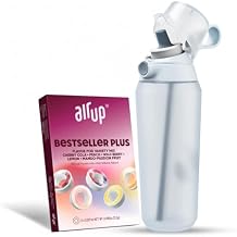 air up water bottle 27oz original starter set in Glacier Blue with pods in 5 flavors | drinking bottle with sugar-free flavoring | dishwasher-safe, BPA-free