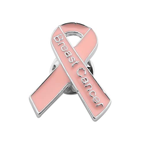 CENWA Pink Ribbon Enamel Breast Cancer Awareness Pin Pink Awareness Breast Cancer Support Gift Keep Fighting Jewelry