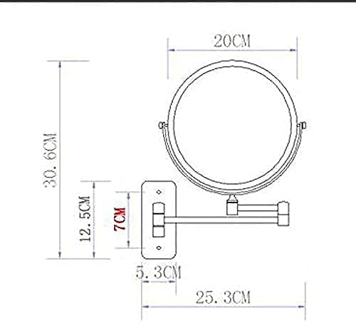 Miniatura 2 de Espejo de maquillaje, espejo de tocador, espejo de tocador de acero inoxidable 304, espejo de maquillaje de doble cara, espejo de maquillaje