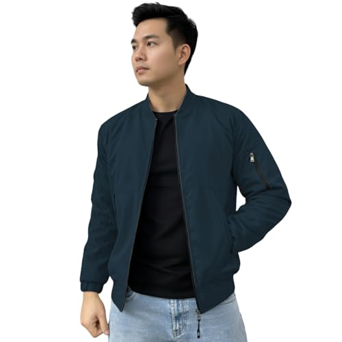 Image of NINQ Winter Jacket - Windproof Poca Cloth with Fur, Zipped mandarin Collar, 2 Front Pockets & Side Arm Pocket, Casual & Sportswear jackets for men