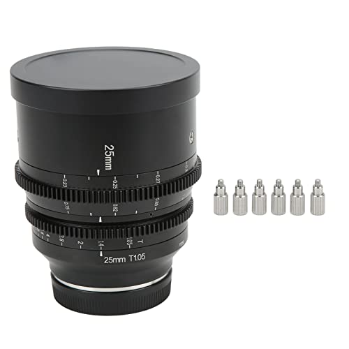 Metallkino-Objektiv, 13 Blatt mit stufenloser Öffnung, gedruckte Gleitposition auf Kinolinse mit Filmlinsenabdeckung – Bild 7