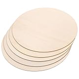 Uonlytech 5Stücke Teiliges Leere Runde Holzscheiben für DIY Projekte Natürliche Holzplatten für Türschilder Bastelarbeiten Dekorationen und Mehr