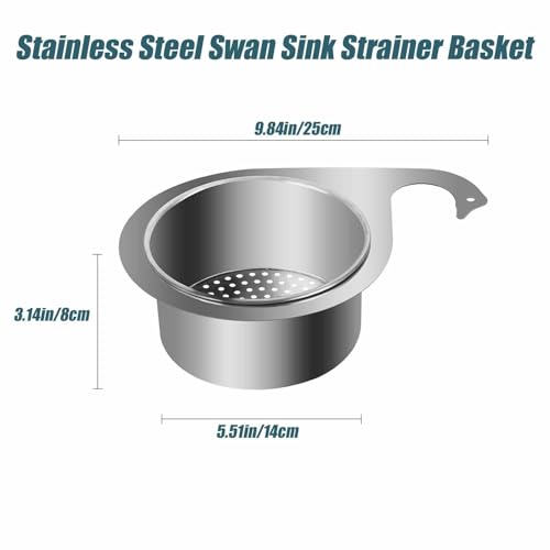 Colador para fregadero de acero inoxidable Swan miniatura 7
