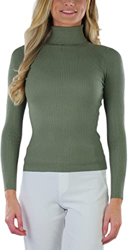 Image of ToBeInStyle Women's Classic Knit Fold Over Turtleneck Pullover