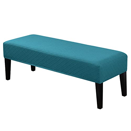 Lebaley Dining Bench Covers Stretch Jacquard Bench Slipcover Removable Washable Anti-Dust Bench Seat Protector Cover For Dining Room Living Room Bedroom Kitchen(Peacock Blue) #TOP9