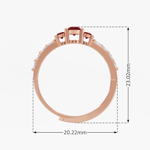 Image of U ARE 925 Sterling Silver 18K Gold and Rose Gold Plated Sparkling Three-Stone Ring | Gift for Women and Girls | With Certificate of Authenticity and 925 Stamp