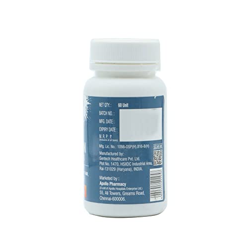 Apollo Life Biotin 5000 mcg, 60 Tablets