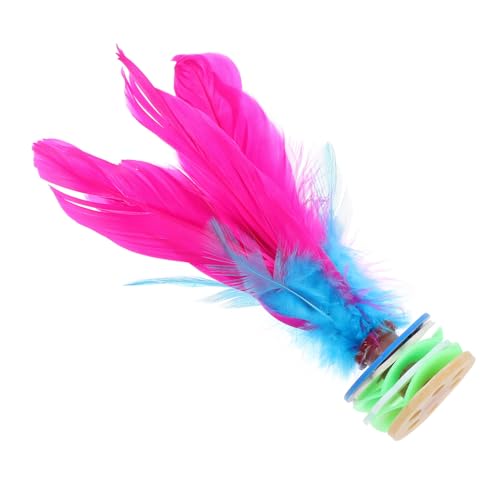 Kisangel Lot De 2 Volants De Jianzi Chinois Colorés pour Garçon Et Filles, Plumage Légères, Sport D'extérieur, Jouet d'exercice Pieds, Améliore Coordination Œil-Pied, Matériel Sport Fitness