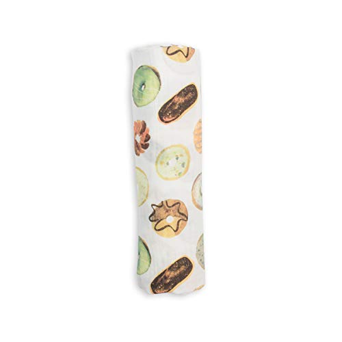 Image of Lulujo Baby Swaddle Blanket| Unisex Softest Bamboo Viscose Muslin Swaddle Blanket| Neutral Receiving Blanket for Girls & Boys 47in x 47in Donuts