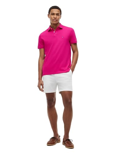 Image of Tommy Hilfiger Men's Short Sleeve Polo Shirts in Regular Fit With Stretch and Organic Pique Cotton