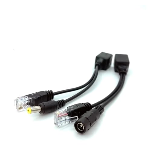 Adaptador POE, cable RJ45, inyector y divisor para fuente de alimentación de red Ethernet miniatura 2