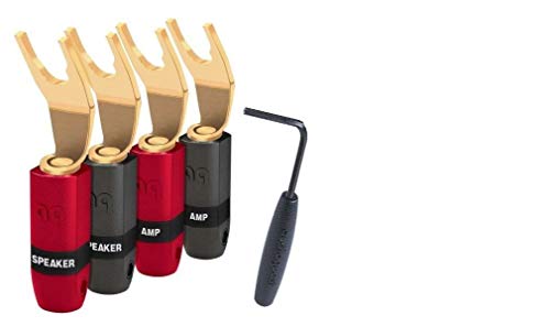AudioQuest SureGrip 300 Multi-Size Spade - (Set of 4) Gold