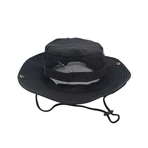 Foldable Boonie Fishing Hat UV Sun Hat Breathable Wide Brim Mesh Safari Boonie Hat Summer Outdoor Travel Hunting Hat