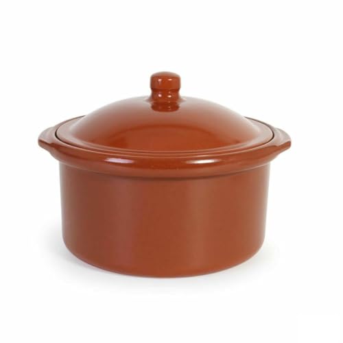 Azofra Olla con Tapa Barro cocido 30,5 x 28 x 21 cm (3 Unidades)
