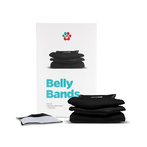 Pet Parents Premium Washable Dog Belly Bands & Extendrs, (3Pack) Of Male Dog Diapers, Male Dog Wraps, High Absorbing Belly Band For Male Dogs, Color: Black, Size: Medium Dog Belly Band #TOP7
