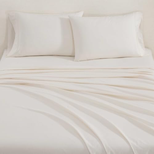Image of Martha Stewart - Cotton Percale Full Sheet Set with Pillowcases