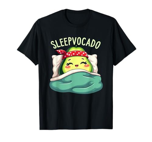 Sleepy Avocado Cute Sleep Lover Design T-Shirt