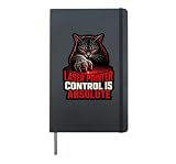 Cat Laser Pointer Control Feline Parent Kitty Humor Hardcover Journal, Black