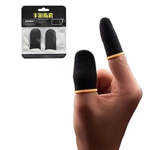 Loveya Gaming Thumb Sleeves, Anti-Slip Touch Screen Finger Cover for Mobile Games, 2 Pieces, Black-picture-17