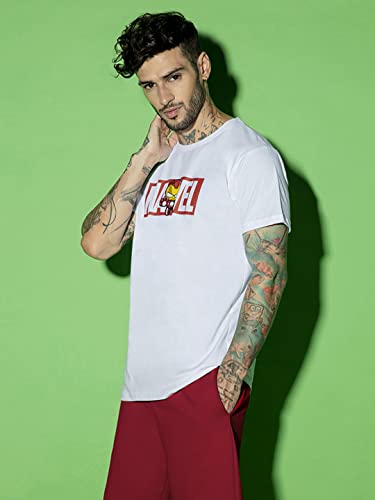 Bewakoof Men's Marvel Printed 100% Cotton T-Shirt - Regular Fit, Round Neck, Half Sleeves