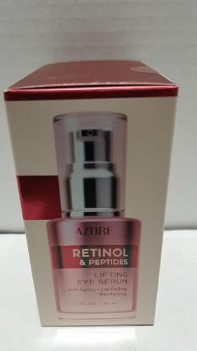 AZURE Retinol & Peptides Lifting Eye Serum - Anti Aging, De-Puffing & Revitalizing Dark Circle Corrector - Reduces Wrinkles, Fine Lines & Under Eye Bags - Skin Care Made in Korea - 30mL - 2 pack.