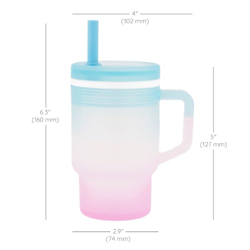 Image of Infantino My 1st Tumbler Silicone Tumbler with Straw and Handle, Spill Resistant for On the Go, BPA Free, Twilight Bloom