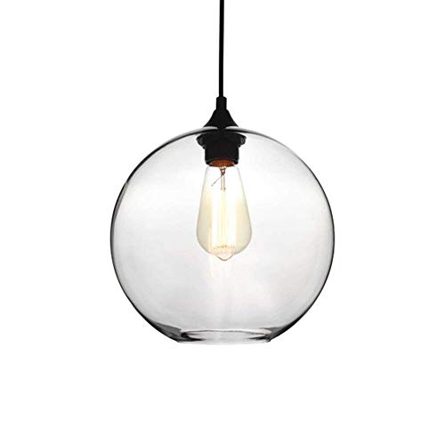 Lámpara colgante LED moderna E27 transparente para iluminación de restaurante e isla