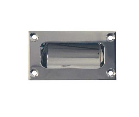 KOOPLES HARDWARE 75mm Flush Pull – Recessed Handle for Sliding Doors, Cabinets & Furniture – Compact Flush Fitting in Satin, Polished or Antique Finishes (Polished Chrome)
