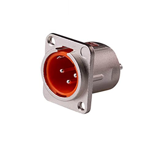 XLR macho 3 pines para montaje en panel, pack de 4 miniatura 2