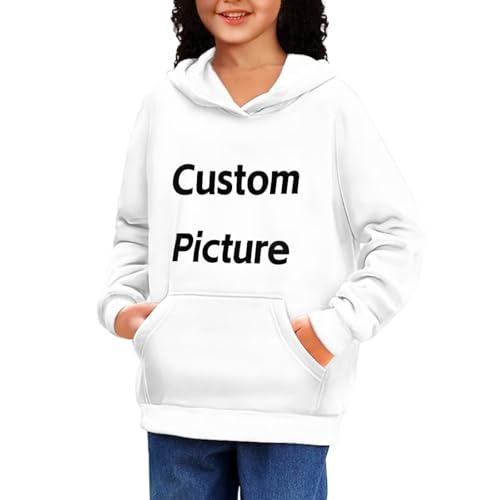 Image of WELLFLYHOM Boys Hooded Sweatshirts Hoodie Pullover Cool Graphic Crewneck Blouses Size 6-16