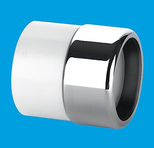 ABS32/35G-CB Compression Connector White/Chrome 1 1/4" x 32 / 35mm, Material Brass, Rubber & Plastic, Pack of 1