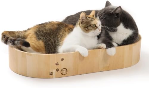 FJJRTWDG Beautiful Cat Scratch Lounge Chair Capsules, Artificial Pet Scratch Boards, Suitable for Indoor Pets Suitable for Indoor Pets(Bed Couch(Oak))