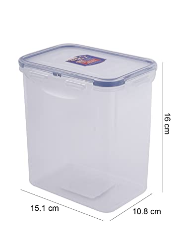 Image of LocknLock Classics Tall Rectangular Food Container With Lid (1500 ml) | Airtight Leak Proof Container for Kitchen Storage Set| BPA Free, Multipurpose Fridge, Grocery Plastic Container Set (HPL812H)