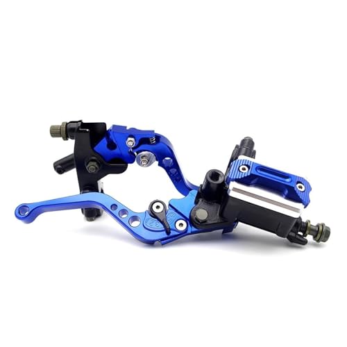 7/8 Zoll 22 mm Bremskupplung für YA&MAHA für Tracer 900 FJR1300 SR400 TZR50 Motorrad Bremspumpe Hauptbremszylinder Hebel Hydraulische Kupplung (blau)