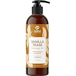 Vanilla Sensual Massage Oil for Couples - Irresistible Full Body Massage Oil for Date Night with Smooth Gliding Coconut and Sweet Almond Oil with Dreamy Vanilla Scent - Non GMO Gluten Free and Vegan